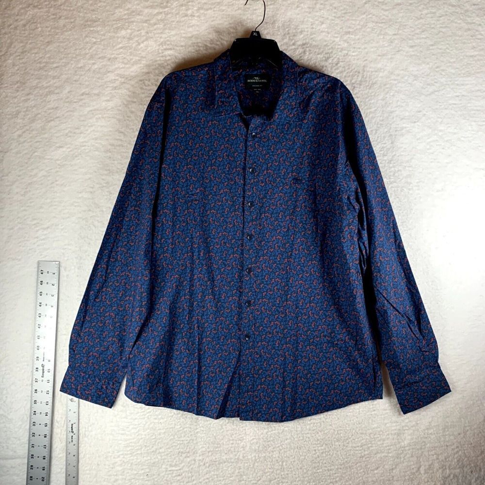 Rodd & Gunn Men's Original Fit Long Sleeve Blue Midnight Shirt Size 2XL NWT 9130